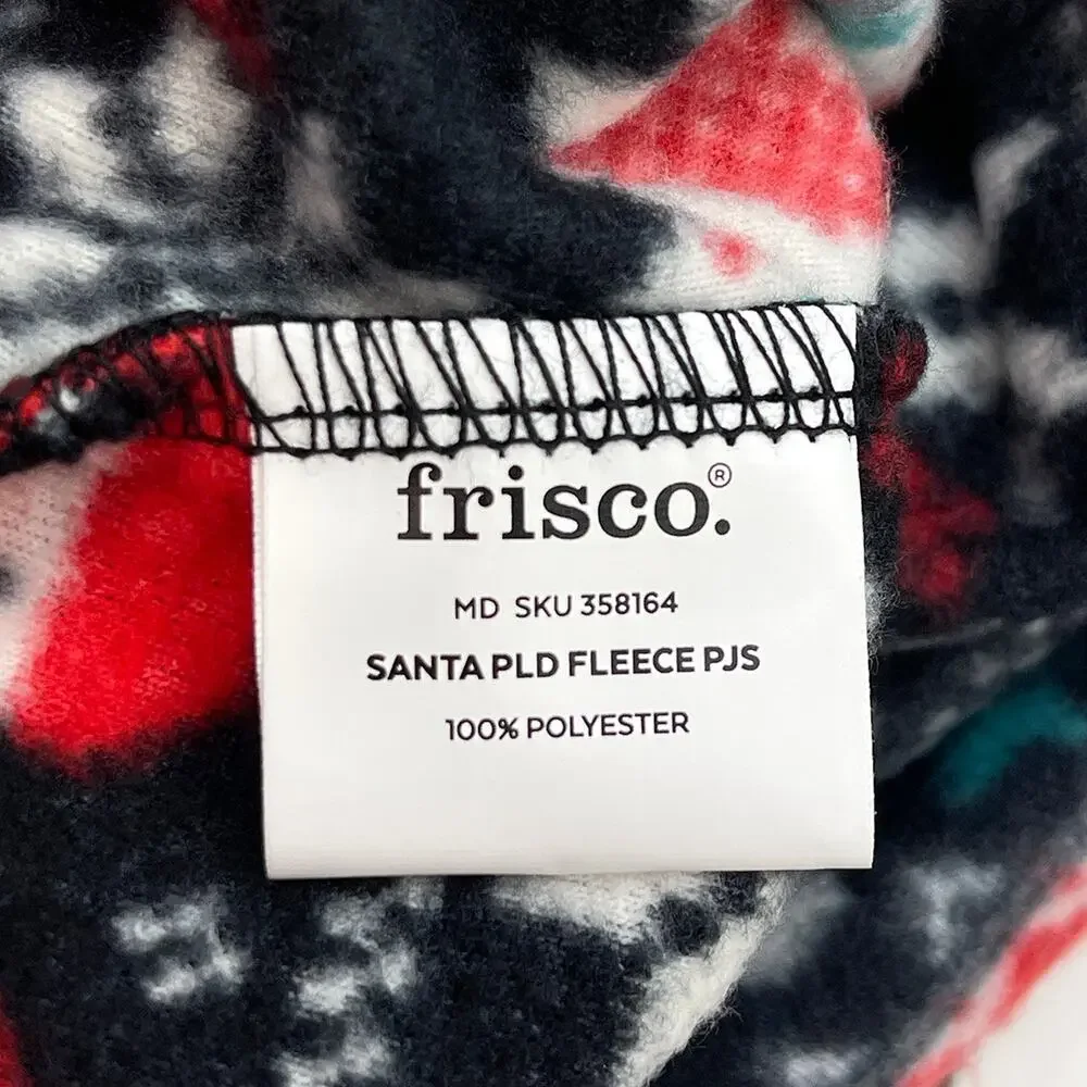 Frisco Santa Fair Isle Dog Cat Pajamas Sz M New $14 Fleece Small Pet PJs Holiday